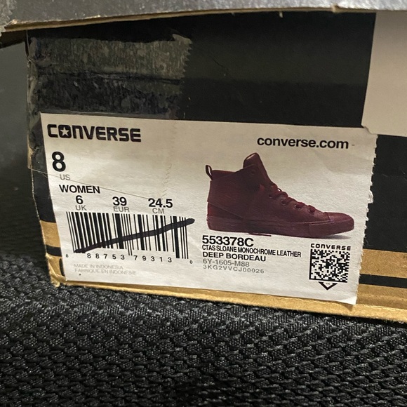 Womens Converse Hi Burgundy sz 8 - Picture 7 of 7